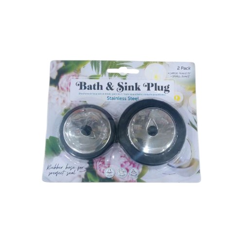 UBL SINK  BATH PLUG SET 2 PACK