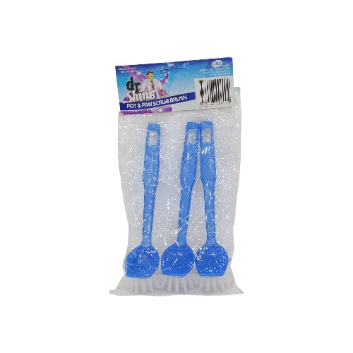 UBL DISH BRUSH 20CM 3 PACK 2 ASSO COLOURS BB0014