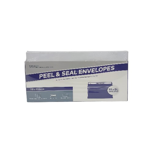 UBL ENVELOPE PEEL  SEAL DL 110X220MM 50 PACK