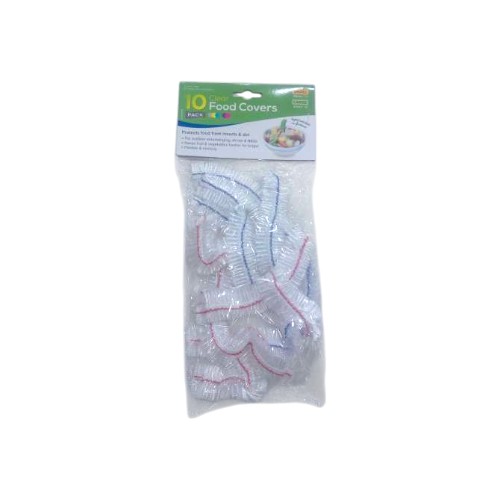 UBL CLEAR FOOD COVERS ASSORT SIZES 10 PACK