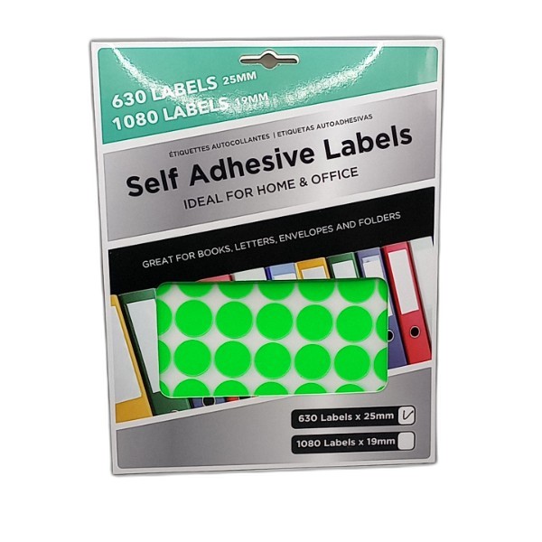 UBL SELF ADHESIVE LABELS ASSORT SIZES  COLORS