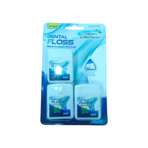 UBL DENTAL FLOSS MIXED PACK 3X36M