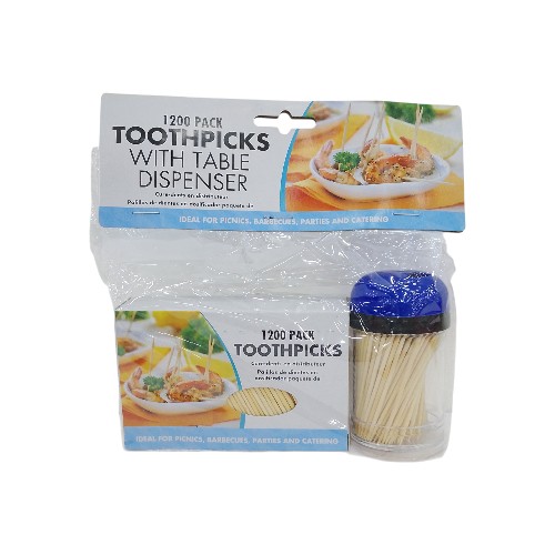 UBL TOOTHPICKS WDISPENSER 1200PCS