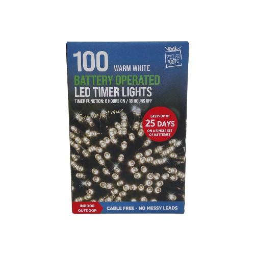UBL LED TIMER LIGHTS 100 WARM W