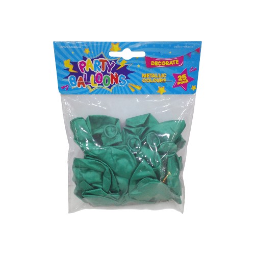UBL BALLOONS METAL SOLID COL 25PK