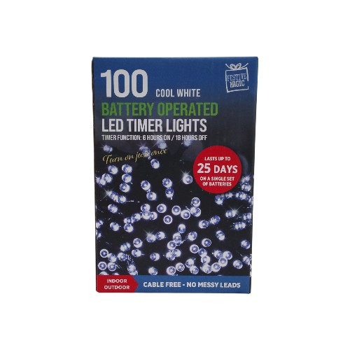 UBL LED TIMER LIGHTS 100 WHITE