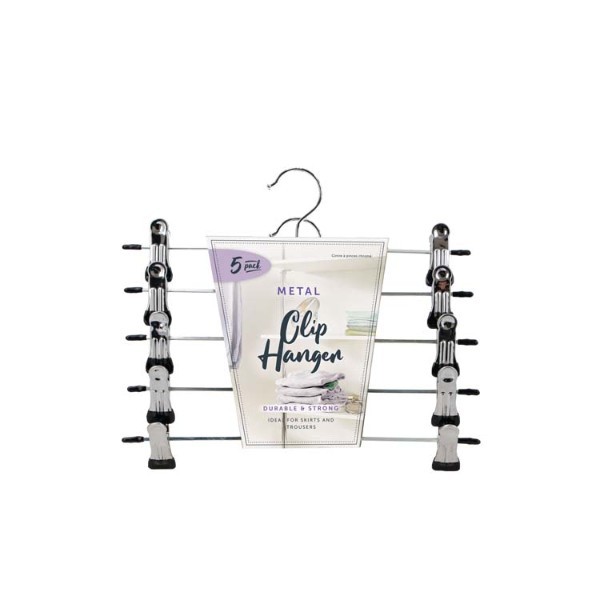 UBL METAL CLIP HANGERS 5 PACK