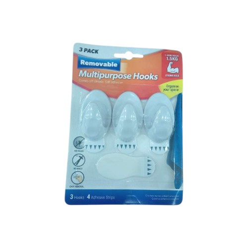 UBL REMOVABLE HOOKS LARGE 3 PACK