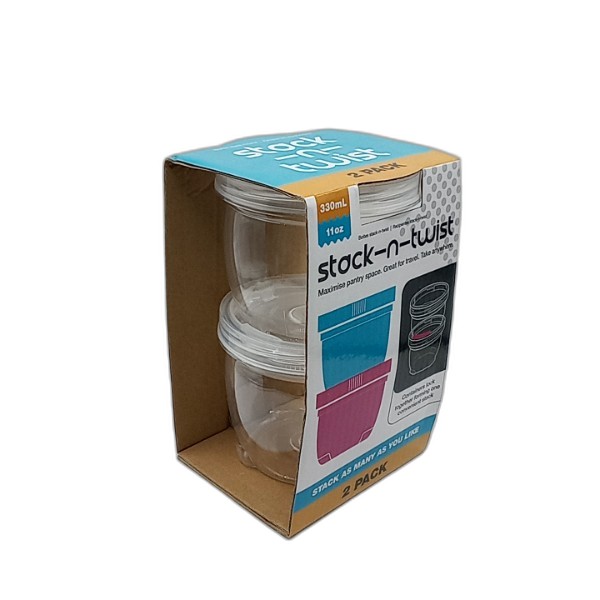 UBL STACK  LOCK CONTAINERS 300ML 2 PACK