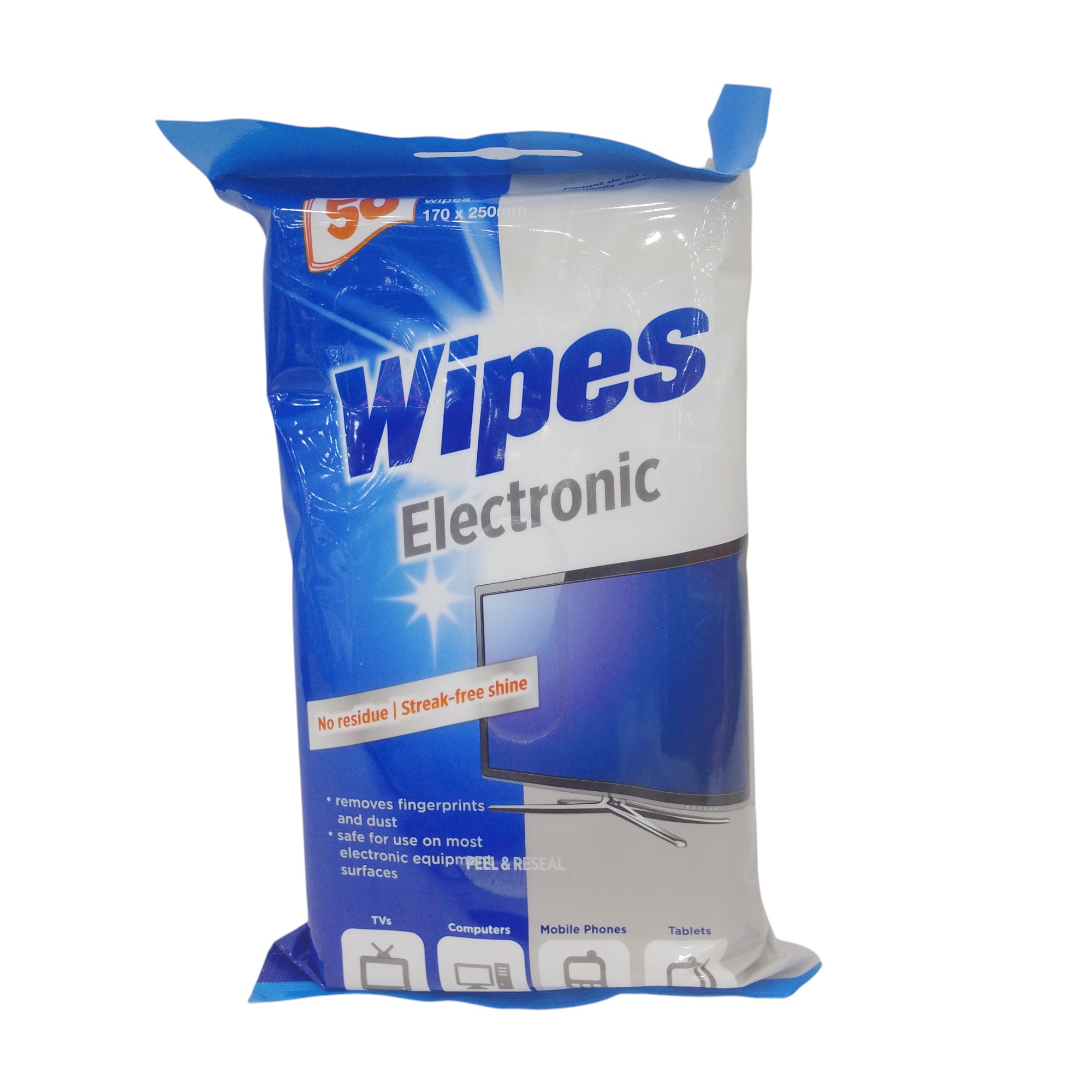 UBL ELECTRONIC CLEANING WIPES 50 PACK