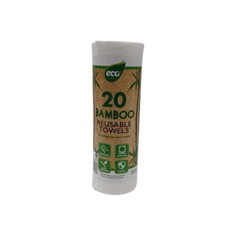 UBL BAMBOO REUSABLE TOWELS 20 SHEETS