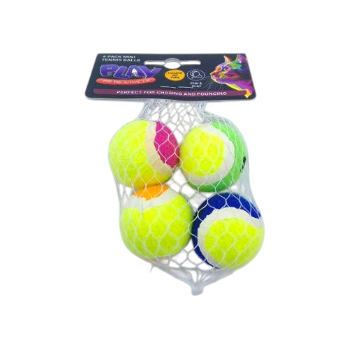 UBL PET MINI TENNIS BALLS 4 PACK