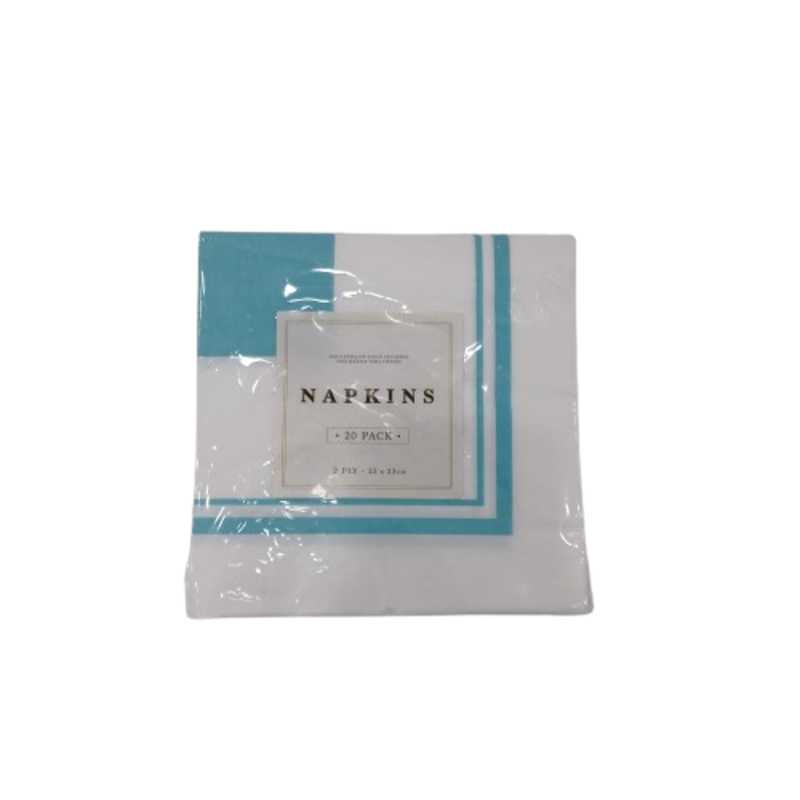 UBL PARTY NAPKINS 33X33CM TEAL 20P