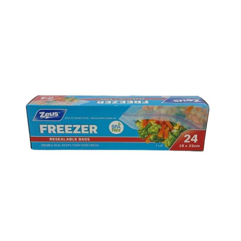 UBL FREEZER RESEALABLE BAGS 22X18CM 24 PACK