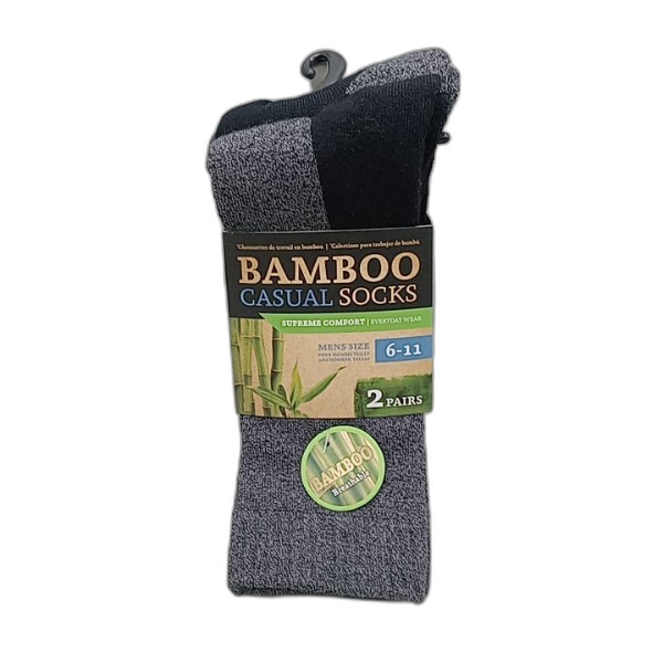 UBL MENS BAMBOO CASUAL SOCKS SIZE 6-11 2 PAIRS