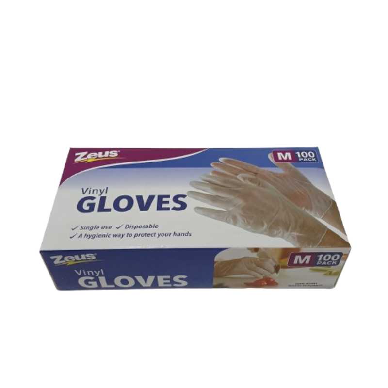 UBL DISPOSABLE GLOVES MEDIUM 100 PACK