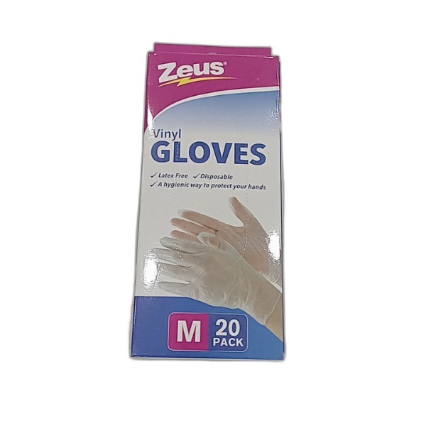 UBL DISPOSABLE GLOVES MEDIUM 20
