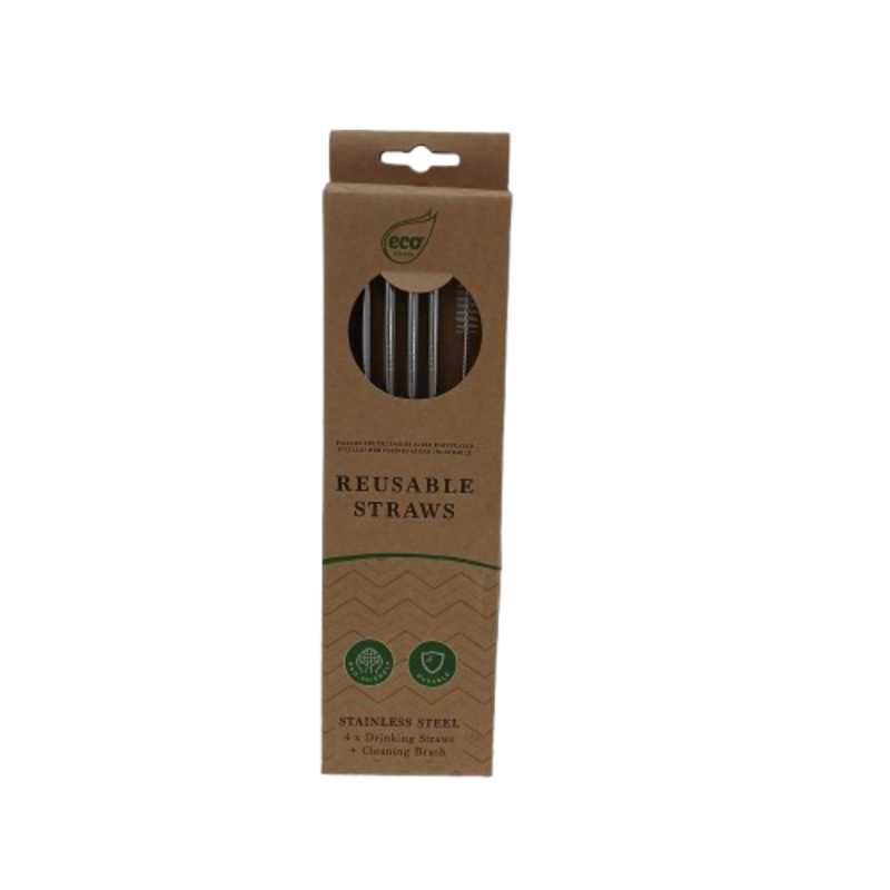 UBL DRINKING STRAWS SSTEEL 5PC
