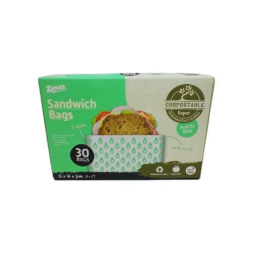 UBL COMPSOTABLE SANDWICH BAG 30PK