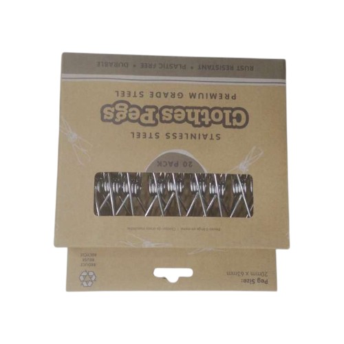 UBL STAINLESS STEEL CLOTHES PEGS 20 PACK
