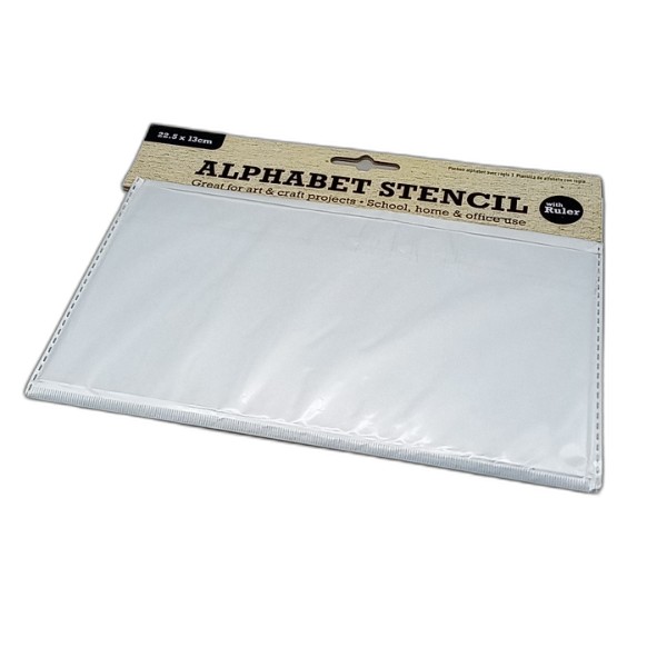 UBL ALPHABET STENCIL W -RULER 2 DESIGNS
