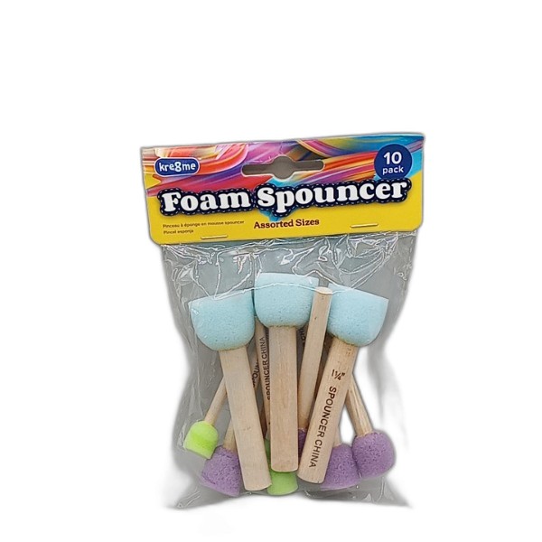 UBL FOAM SPOUNCER 10 PIECE ASSORT SIZES