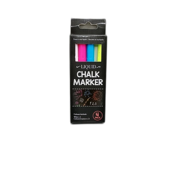 UBL LIQUID CHALK MARKER 4 PACK