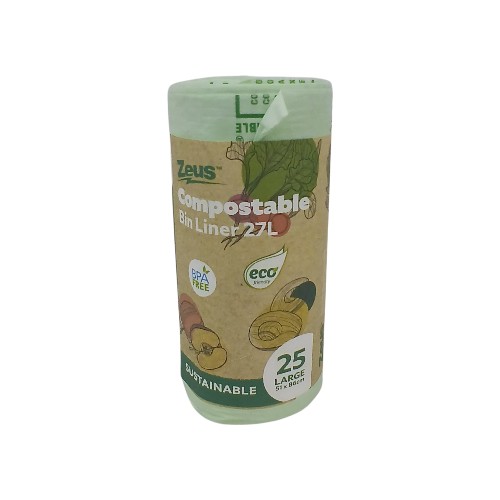 UBL COMPOSTABLE BIN LINERS 27L