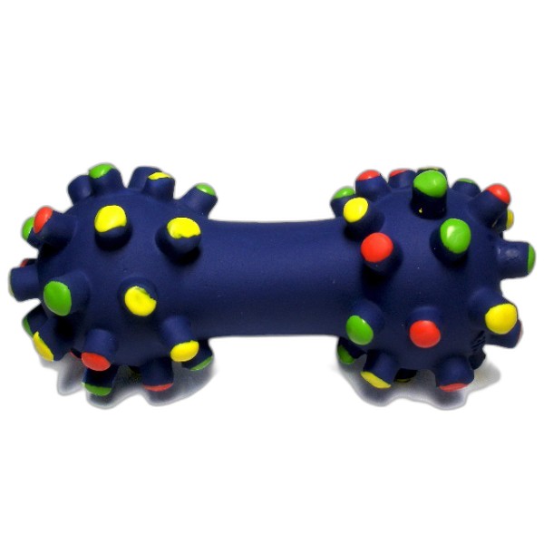 UBL LATEX SQUEAK DOG DUMBELL TOY