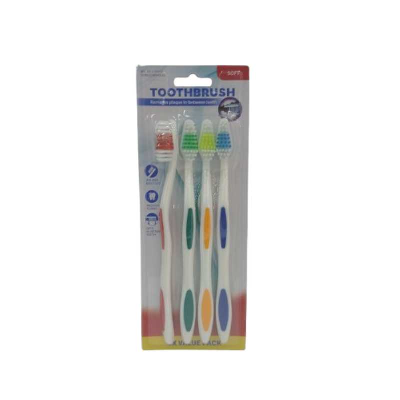 UBL FLEXI HANDLE TOOTHBRUSH 4 PACK-ASSORT