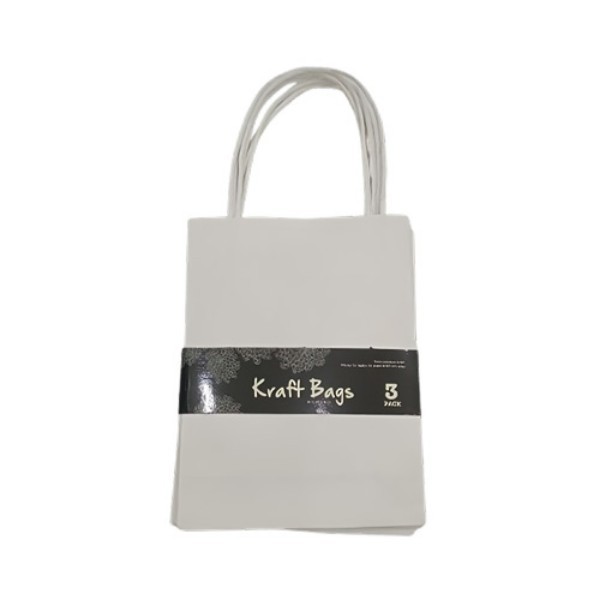 UBL WHITE BAGS 20X15X6CM 3 PACK