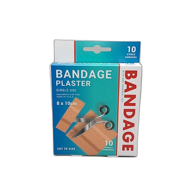 UBL FABRIC BANDAGE LARGE 10 PACK