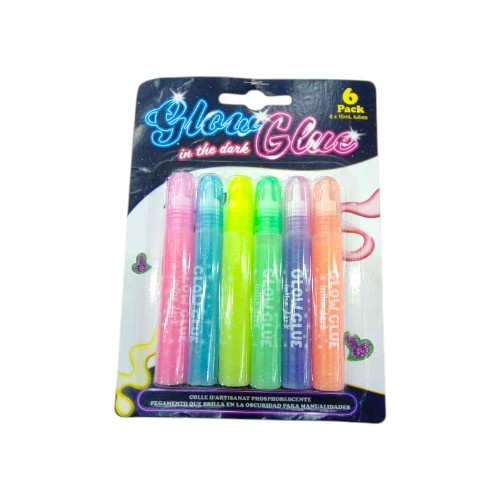 UBL GLOW IN DARK CRAFT GLUE 10ML 6 COLORS