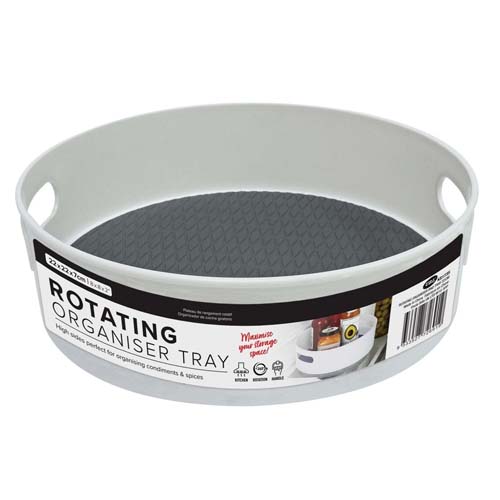 UBL ROTATING ORGANISE RND TRAY 22CM