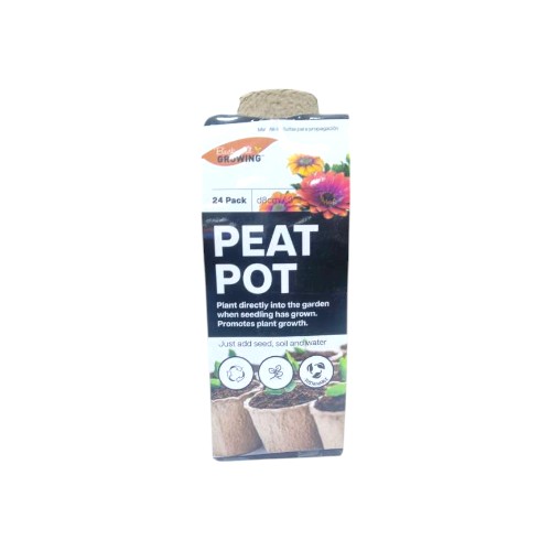 UBL PROPAGATION PEAT POT ROUND 8CM 24 PACK
