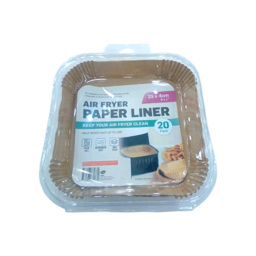 UBL AIR FRYER PAPER LINERS SQUARE 20 PACK