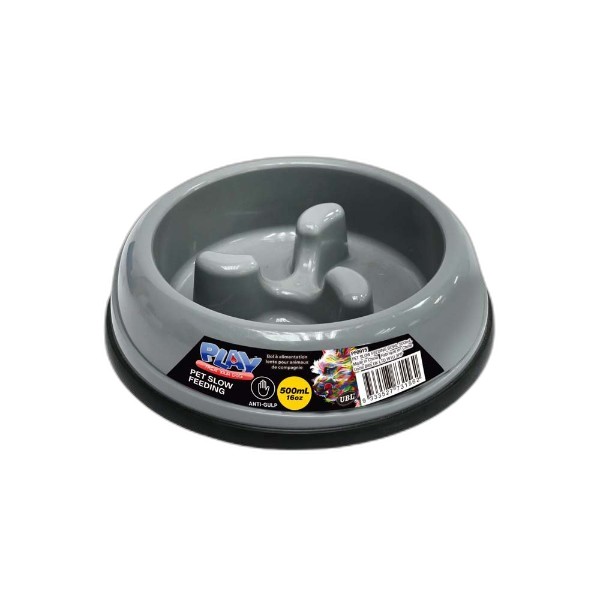 UBL PET SLOW FEEDING BOWL 500ML 20CM