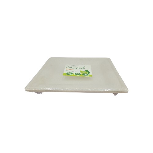 UBL COMPOSTABLE SQUARE PLATE 20CM 6 PACK