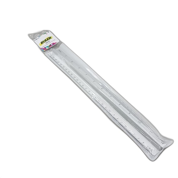 UBL ALUMINIUM RULER RAISED GRIP 30CM
