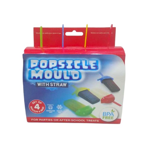UBL POPSICLE MOULDS W STRAW 4 PACK