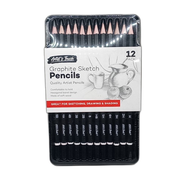 UBL ARTIST TOUCH GRAPHITE SKETCH PENCILS 12 PACK