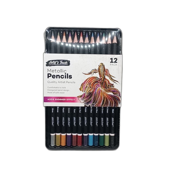 UBL ARTIST TOUCH METALLIC PENCILS 12 PACK
