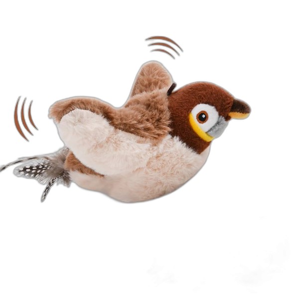 UBL CAT PLUSH BIRD TOY 14CM 3 ASSO PA0000024