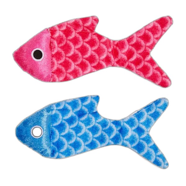 UBL CAT TEASER CRINKLE FISH 39CM 2 COLORS