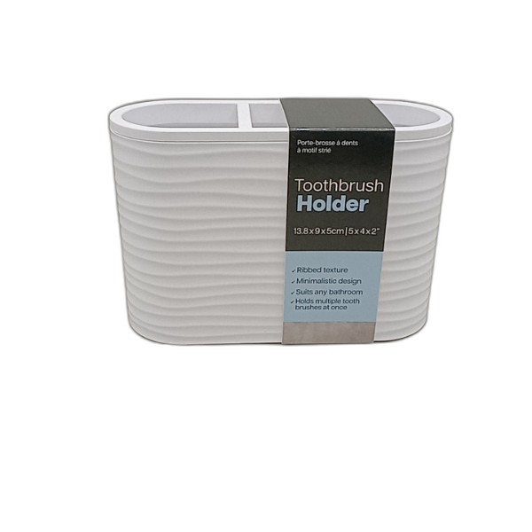 UBL TOOTHBRUSH HOLDER RIBBED DESIGN ASSORT