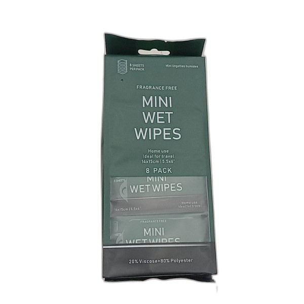UBL MINI WET WIPES 8 SHEETSX8 PACKS 15X14CM