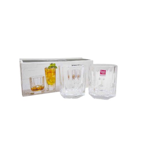 DANNYHOME GLASS CUP SET 6PCS 328ML