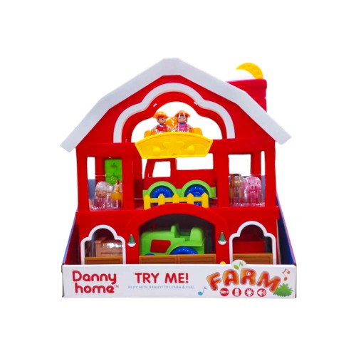 DANNYHOME FARM SET TOY W ANIMALS 24M+