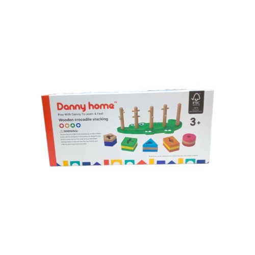 DANNYHOME WOODEN CROCODILE STACKING TOY