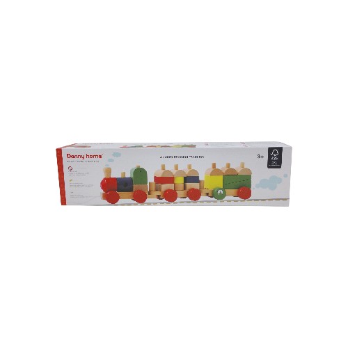 DANNYHOME WOODEN TRAIN STACKING TOY